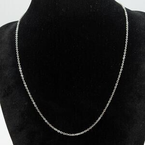 Sterling Silver 925 Thin Minimalist Cable Chain Necklace 18in-20in 1.5mm 2.11g